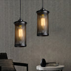 Retro Industrial Pendant Lights Vintage Black Iron Ceiling Light