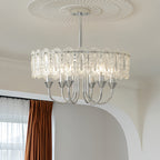 French Iron Chandelier Chic Chrome Island Metal Ceiling Light