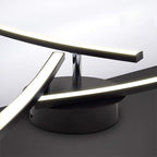 Modern Semi Flush Mount Light Three-Arc Rotating Ceiling Light