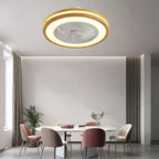 Three-level Wind Regulation Nordic Modern Bladeless Ceiling Fans with Lights and Remote Control