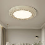 Retro Flush Mount Light Carved Resin Elegant Acrylic Ceiling Light