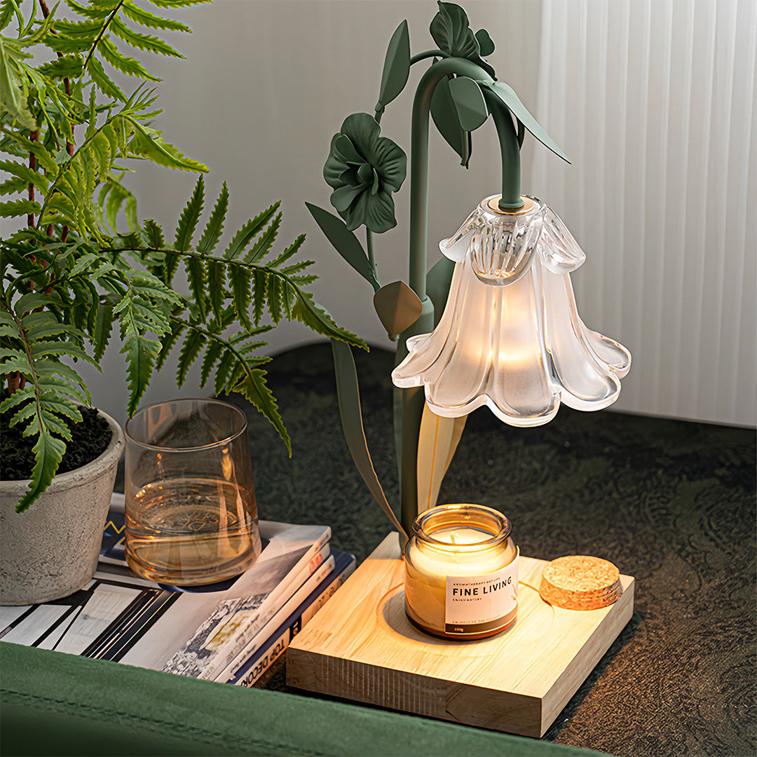 Melt Table Lamp Fireless Scented Flower  Elegant Night Light