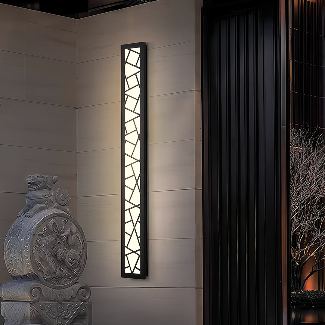 Linear Outdoor Wall Lights Weatherproof LED Black Minimalist Lamp