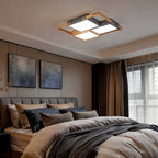 LED Square Ceiling Lights Wooden Frame Recessed Light