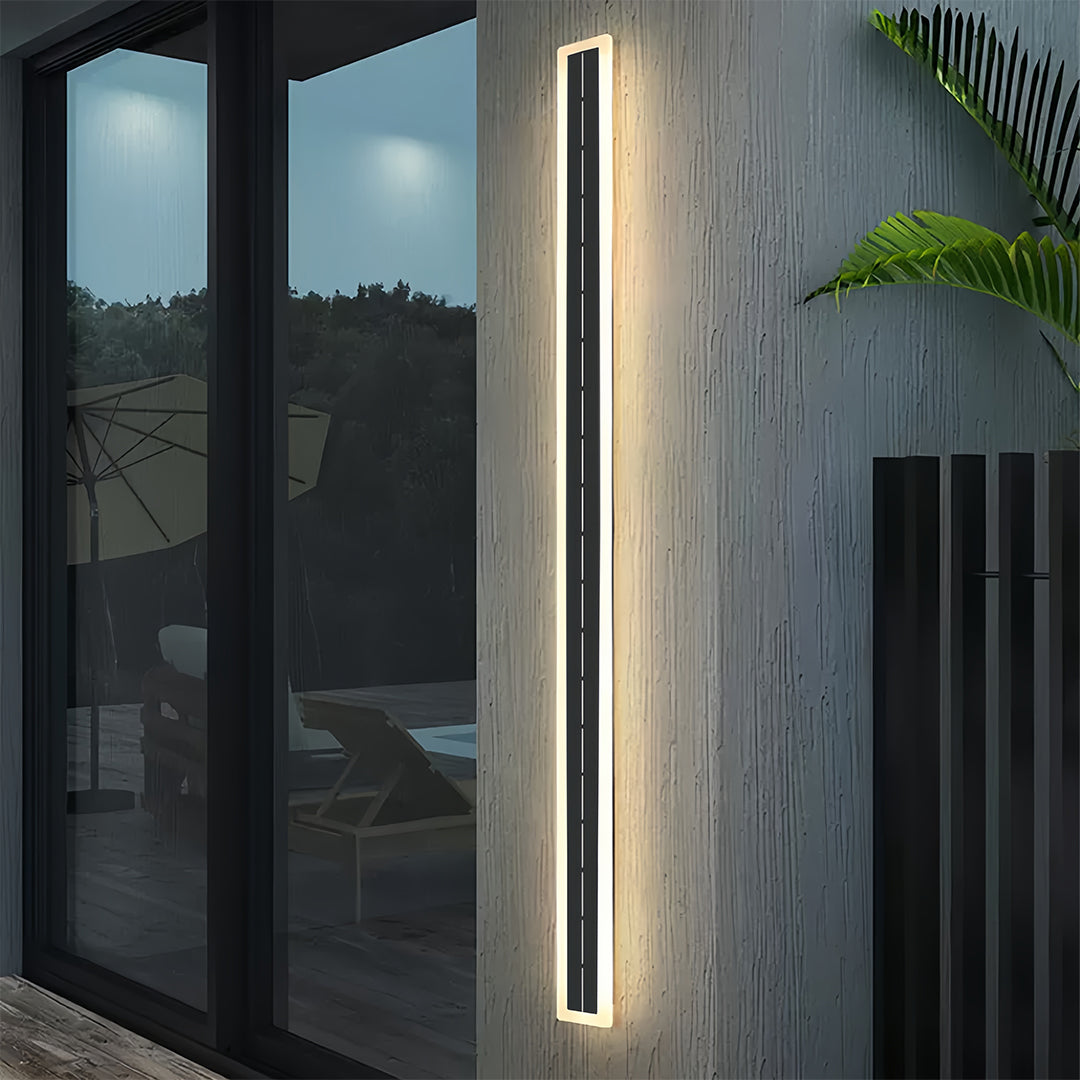 Outdoor Linear Wall Light Stylish Contemporary Waterproof Solar Lamp