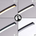 Modern Semi Flush Mount Light Three-Arc Rotating Ceiling Light