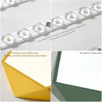Colorful Flush Mount Ceiling Light Nordic Geometric Wooden Ceiling Lamp