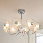 Acrylic LED Chandelier Multi-head  with Chrome Accents Ceiling Light
