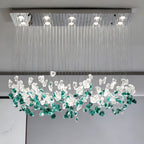 Beaded Glass Chandelier Irregular Artistic Island Ceiling Light