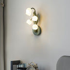Floral Wall Lights French Country  Classic Bellflower Glass Lamp