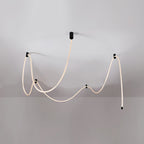Long LED Ceiling Light Minimalist Creative Black Linear Lamp