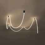 Long LED Ceiling Light Minimalist Creative Black Linear Lamp