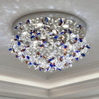 Crystal Flush Mount Lights French Round  LED Romantic Ceiling Light
