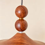 LED Bedroom Wall Lights Walnut Colored Water Drop Lampshade Iron Lamp