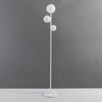 3 Lights Floor Lamp Gold Black White Modern Globe Standing Lamp