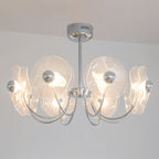 Acrylic LED Chandelier Multi-head  with Chrome Accents Ceiling Light