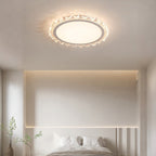 White Round LED Ceiling Light French Full Spectrum Ultra-Thin Flush Mount Light
