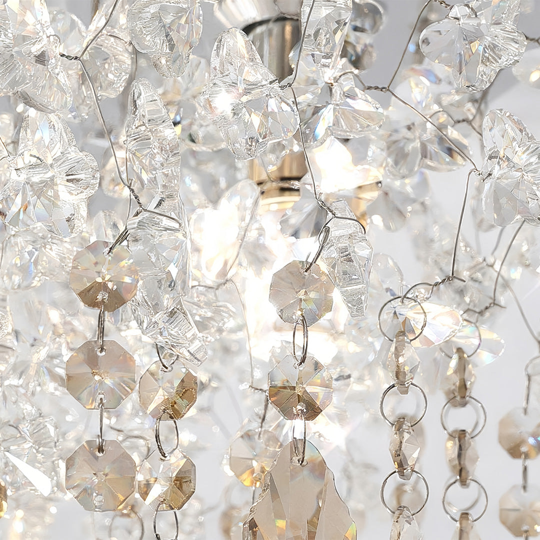 Unique Crystal Chandeliers French Eye-Caring Creative Ceiling Light