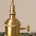 Nordic Pendant Light Hammered Glass and Brass Light