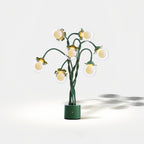 Retro Green Table Lamp French Floral  Artistic Globe Decorative Light