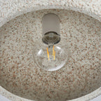 White Semi Flush Ceiling Lights Wabi-Sabi Ambient Ceiling Lamp