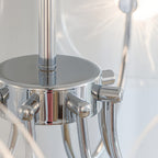 Acrylic LED Chandelier Multi-head  with Chrome Accents Ceiling Light