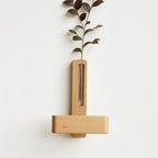 Wooden Wall Lights Minimalist with Glass Vase Wireless Magnetic Lamp