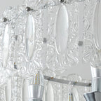 French Iron Chandelier Chic Chrome Island Metal Ceiling Light