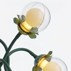 Retro Green Table Lamp French Floral  Artistic Globe Decorative Light
