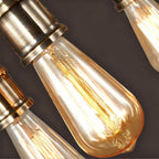 Black and Wood Pendant Light American Vintage Style Iron Ceiling Light