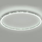 Modern Round Dimmable Flush Mount Lights LED Ceiling Light with Hollow Edge