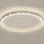 Modern Round Dimmable Flush Mount Lights LED Ceiling Light with Hollow Edge