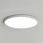 16'' Modern LED Geometric Circle Black Flush Mount Ceiling Lights with Black White Edge