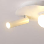 8'' Round Small Flush Mount Light with LED Bulb and Spotlight