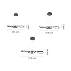 Unique Large Chandeliers Dimmable LED Simple Note Ceiling Light