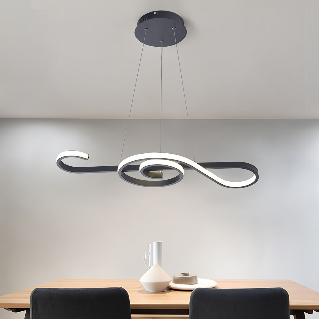 Unique Large Chandeliers Dimmable LED Simple Note Ceiling Light