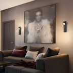Accent Wall Lamp Rotatable Modern Black Metal Lamp