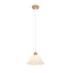 Acrylic Flower Creative Elegant Wood White Nordic Pendant Lights Chandelier
