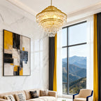 Hanging Shell Chandelier Glamorous Artistic Gyro Ceiling Light