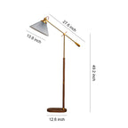Adjustable Reading Lamp Floor Retro Bedroom Task Swing Arm Lamps