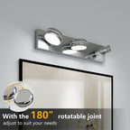 Chrome Bathroom Vanity Light Luxury Minimalist Aluminum Mirror Light