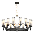 Glass Drop Chandelier High-End Luxury Copper Ceiling Light