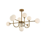 Amber Glass Globe Molecule Chandelier