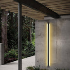 Long Black Outdoor Lights Modern LED Linear Wall Light