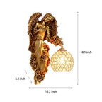Angel Wall Sconce European Retro Resin Creative Crystal Ball Wall Lamp