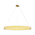 Circular Modern Chandelier Luxury Copper Ceiling Light