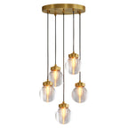 Modern Copper Chandelier Creative Luxury Glass Ceiling Light