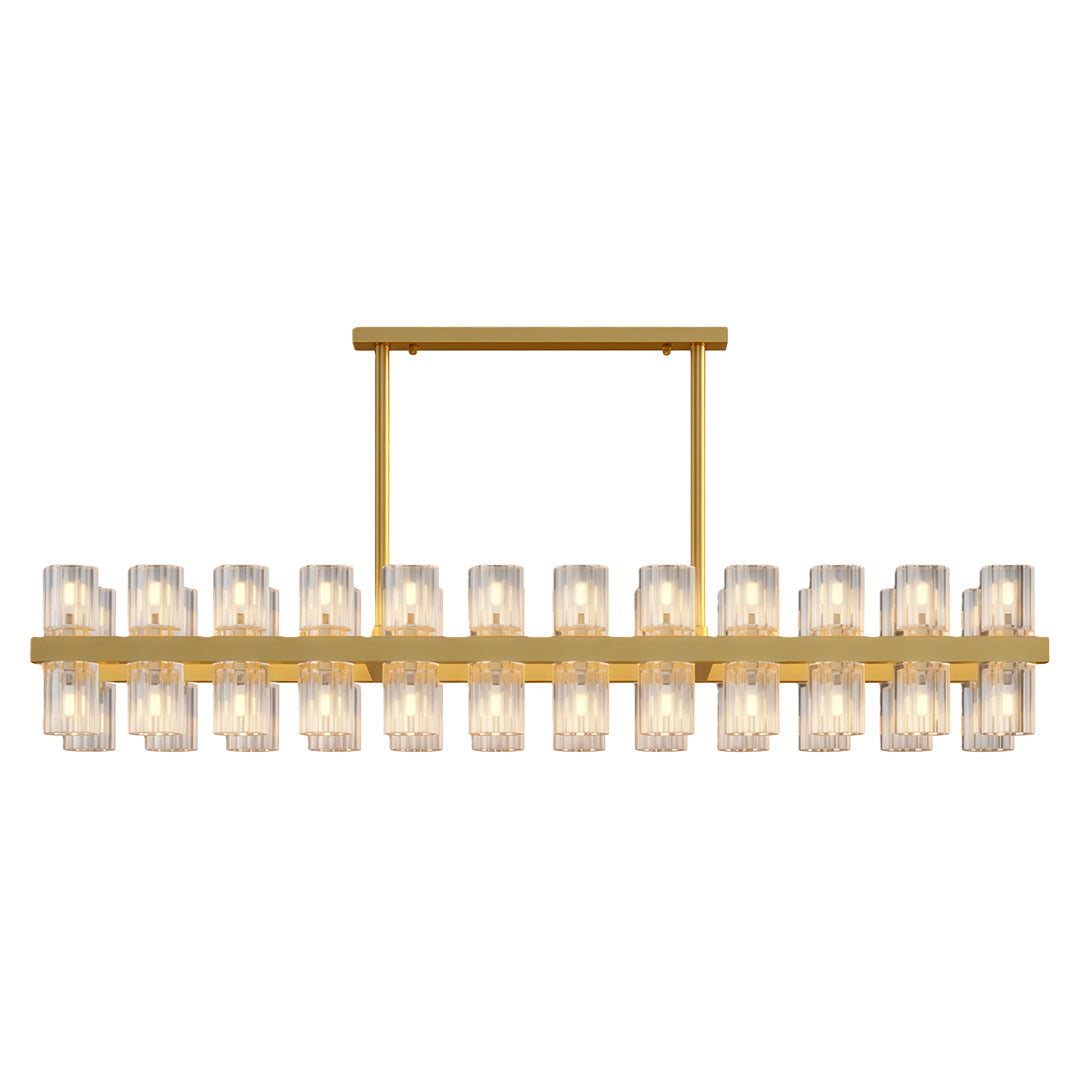 Luxury Crystal Chandeliers American Copper Ceiling Light