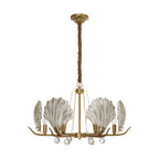 Shell Chandeliers Modern Copper Glass Ceiling Light
