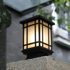 Antique Cast Iron Street Light Retro Solar Fence Light